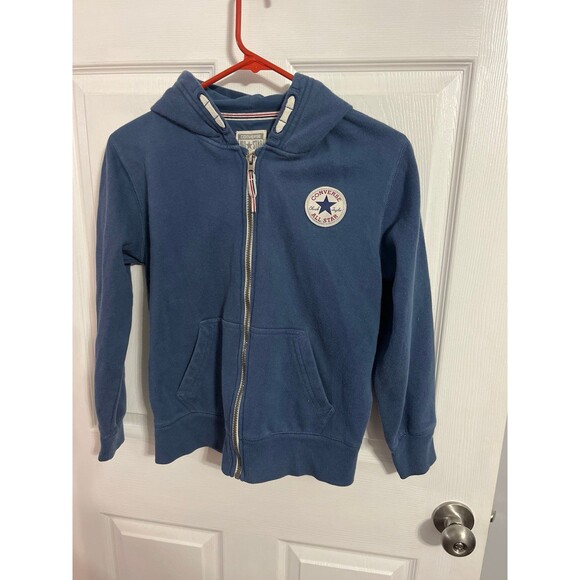 Converse All Star Full Zip Hoodie Blue Size M (10-12) - Picture 1 of 5